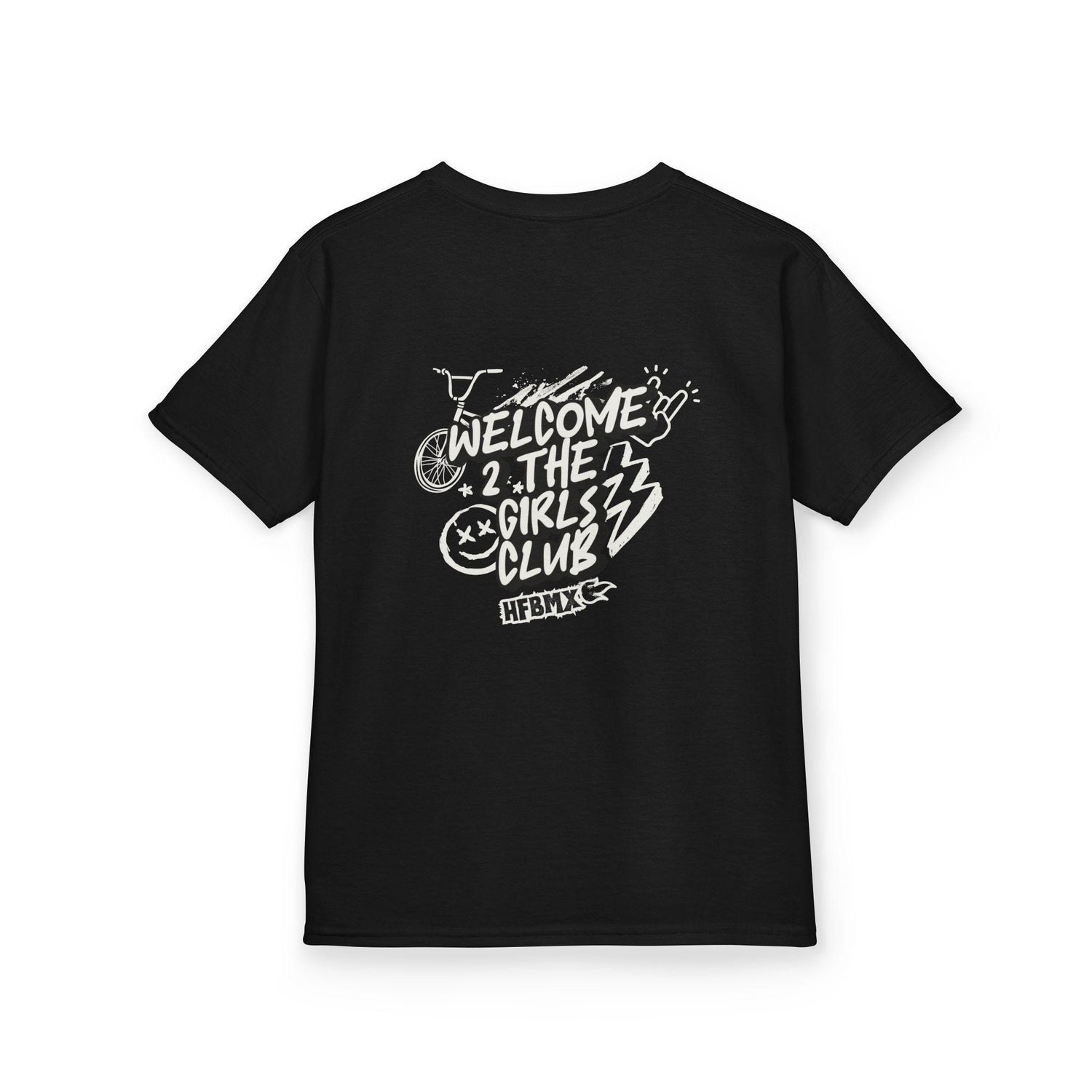 Girls Club BMX T-Shirt, Youth Biking Bicycle Graphic Tee