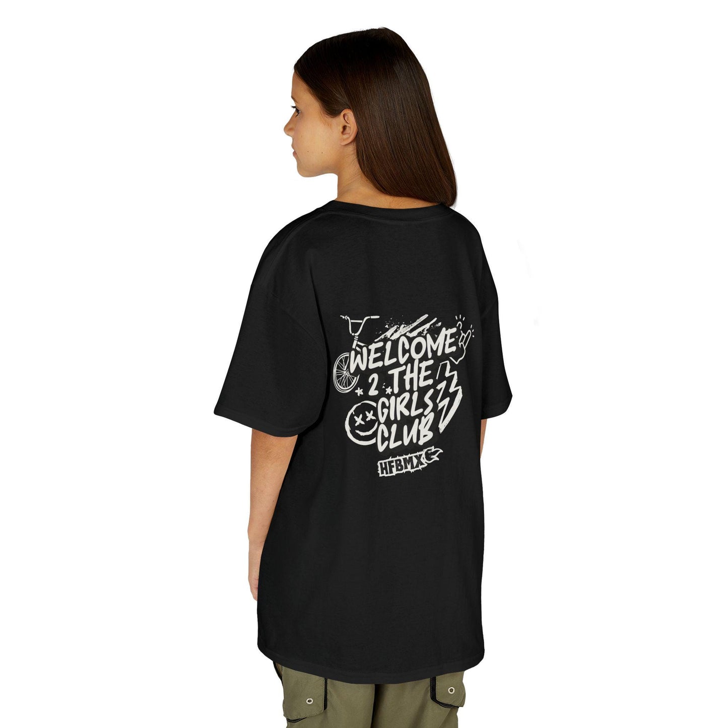 Girls Club BMX T-Shirt, Youth Biking Bicycle Graphic Tee