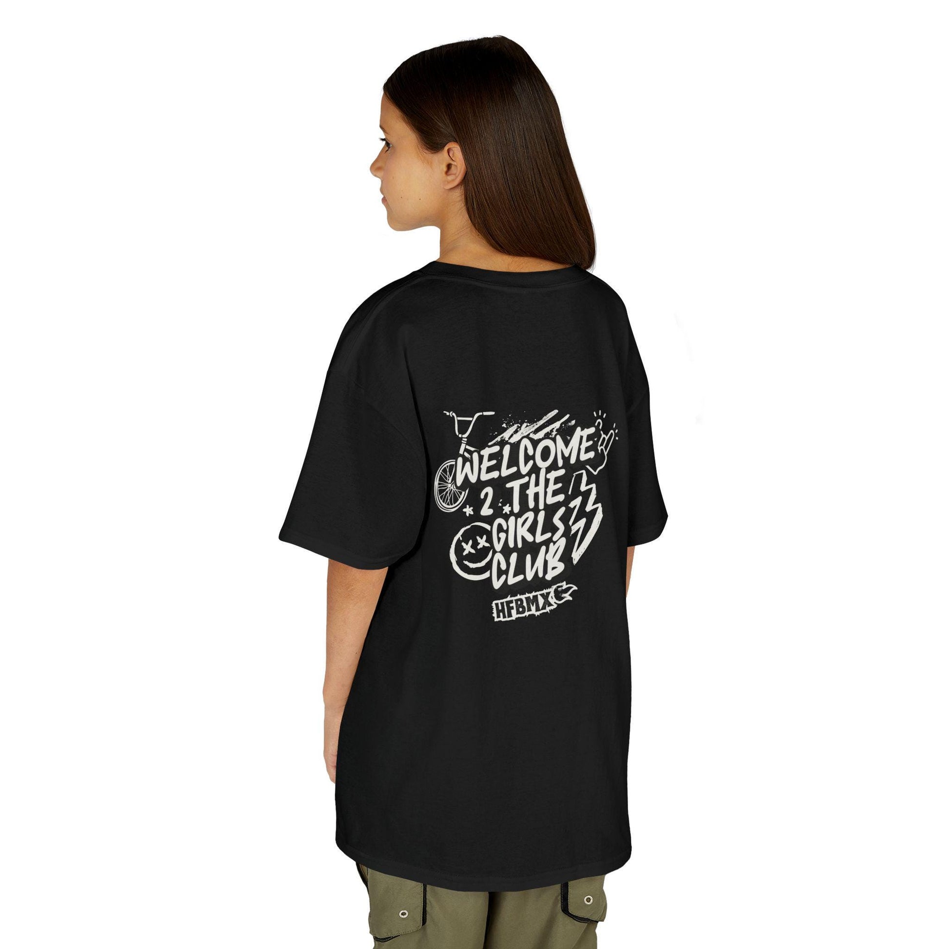 Girls Club BMX T-Shirt, Youth Biking Bicycle Graphic Tee