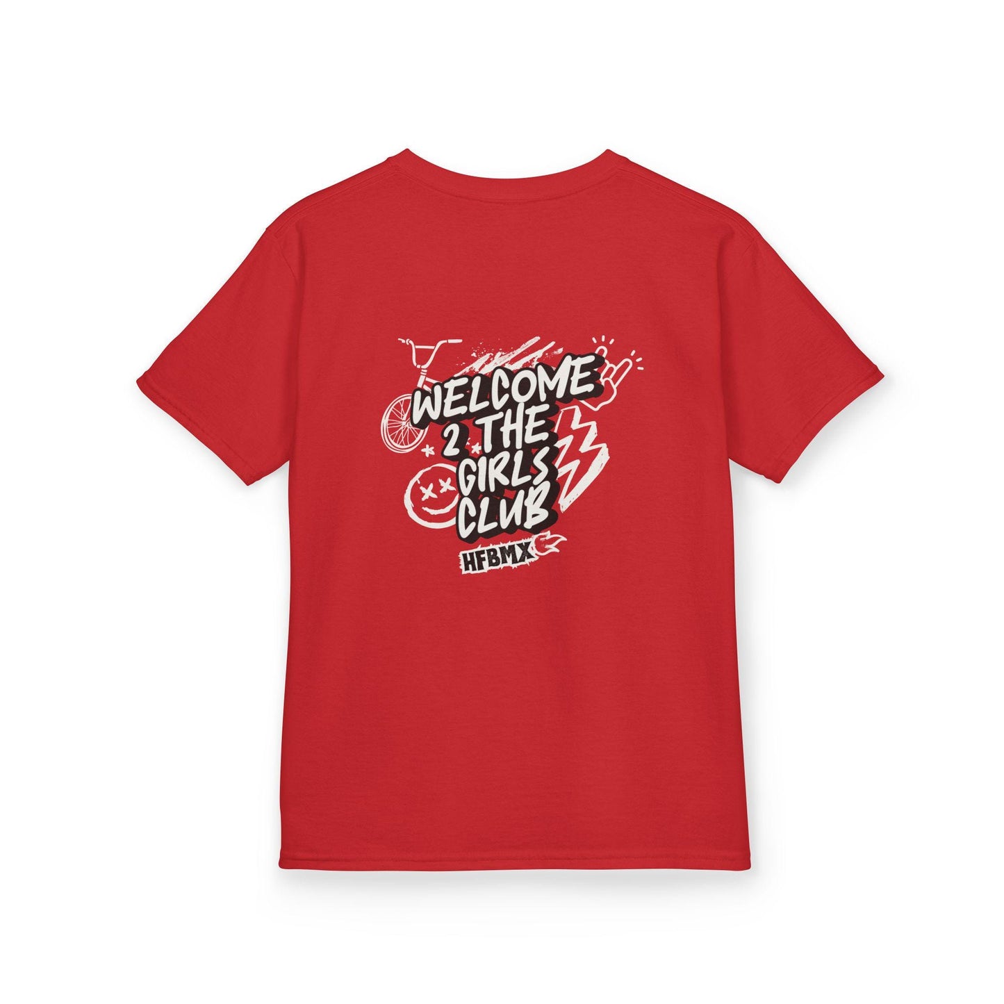 Girls Club BMX T-Shirt, Youth Biking Bicycle Graphic Tee