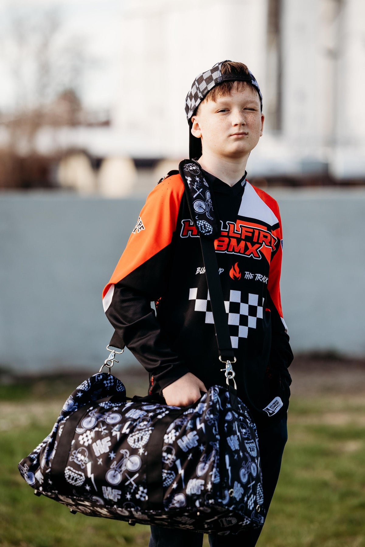 PRE-ORDER BMX Racing Duffle Bag - Hellfire bmx