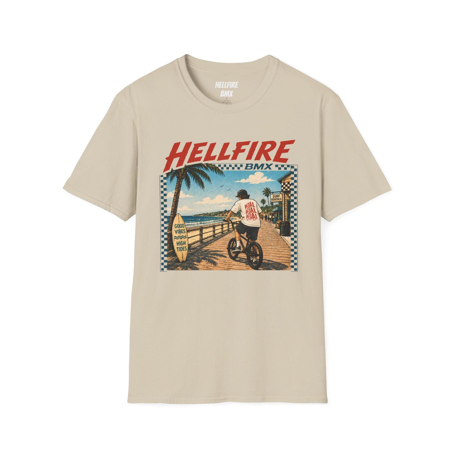 High Tides Good Vibes Hellfire BMX California T-Shirt