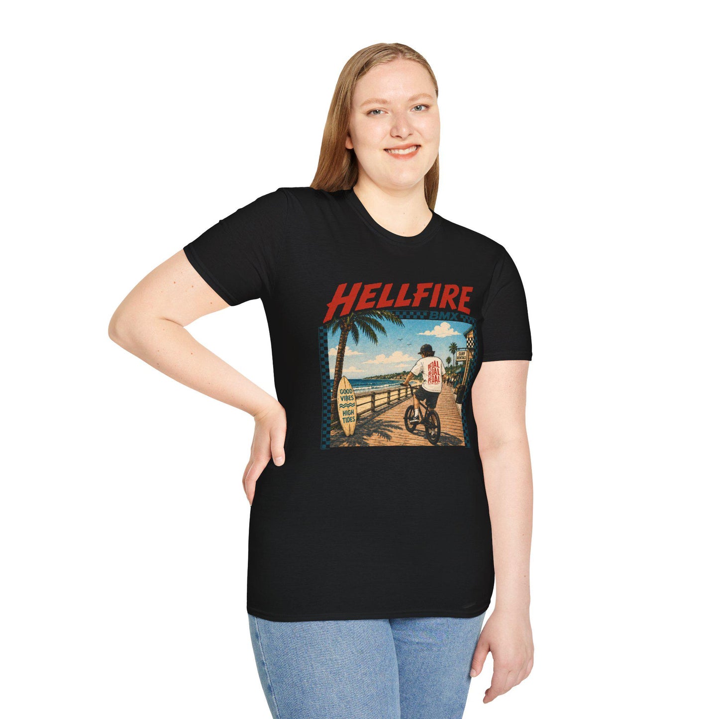 High Tides Good Vibes Hellfire BMX California T-Shirt
