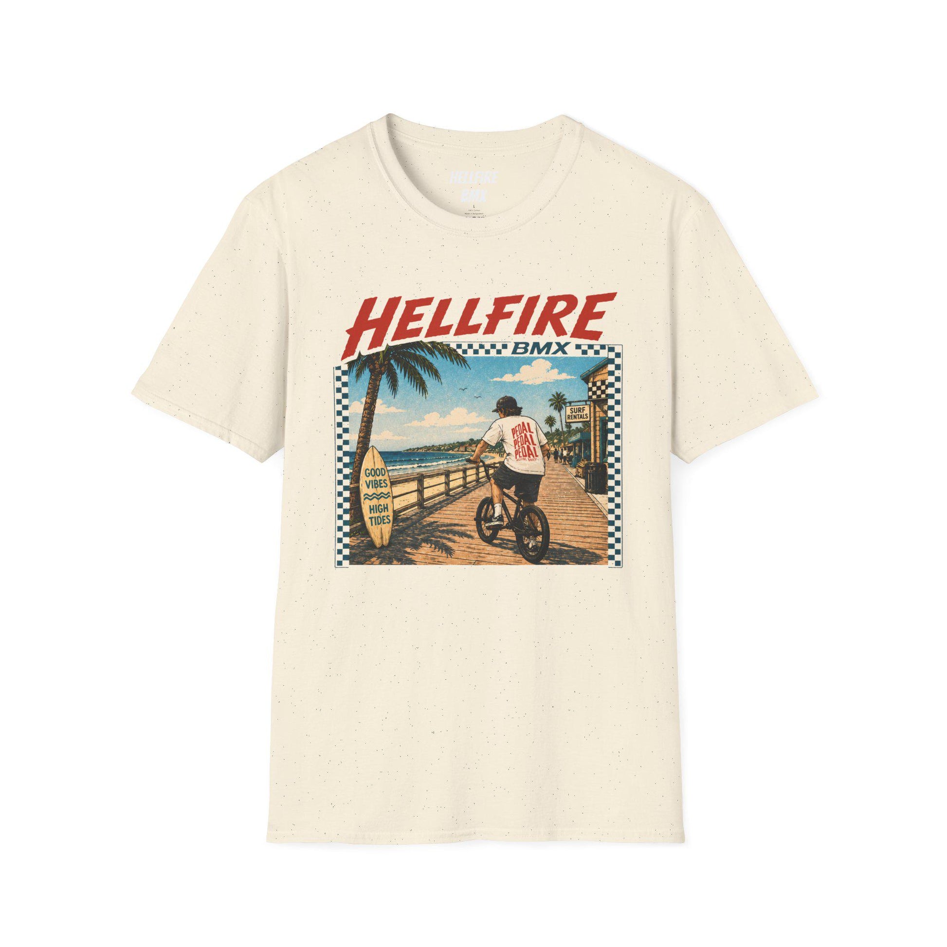 High Tides Good Vibes Hellfire BMX California T-Shirt