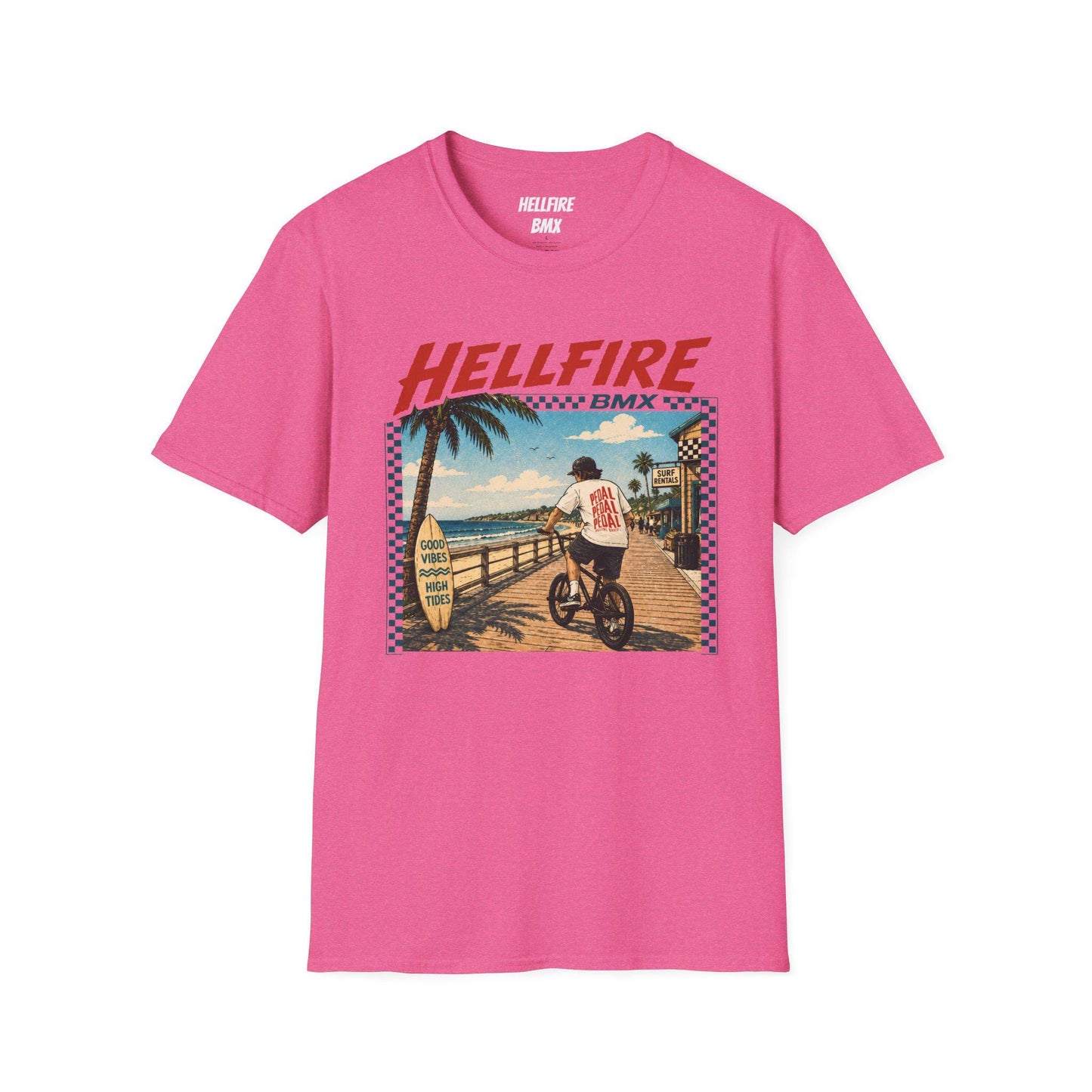High Tides Good Vibes Hellfire BMX California T-Shirt