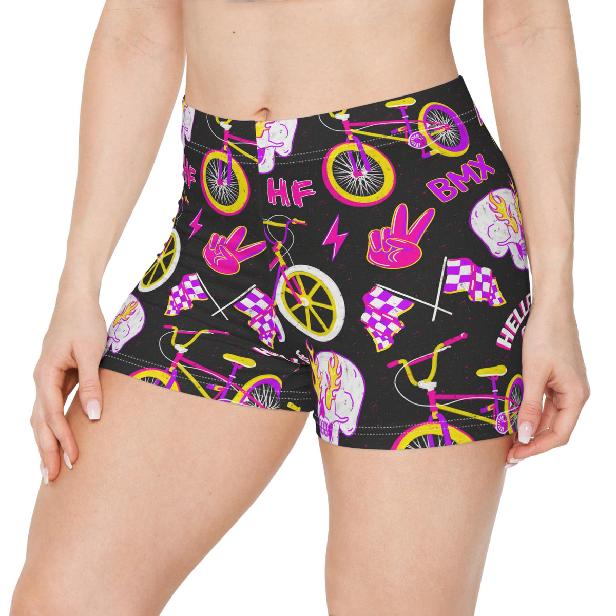 Rad Vibes Pink Hellfire BMX Women's Shorts