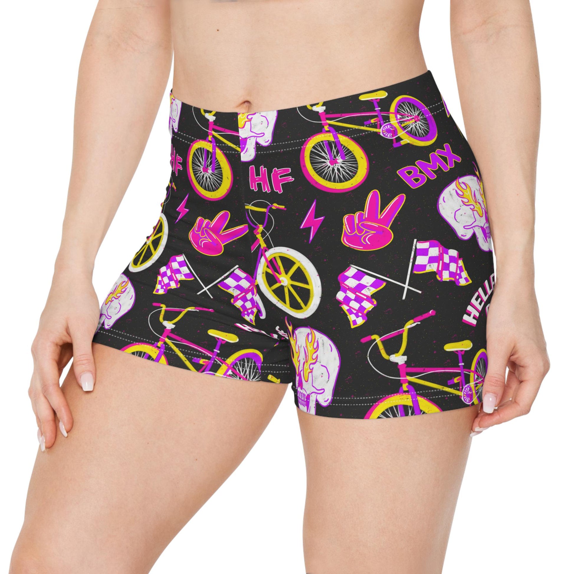 Rad Vibes Pink Hellfire BMX Women's Shorts