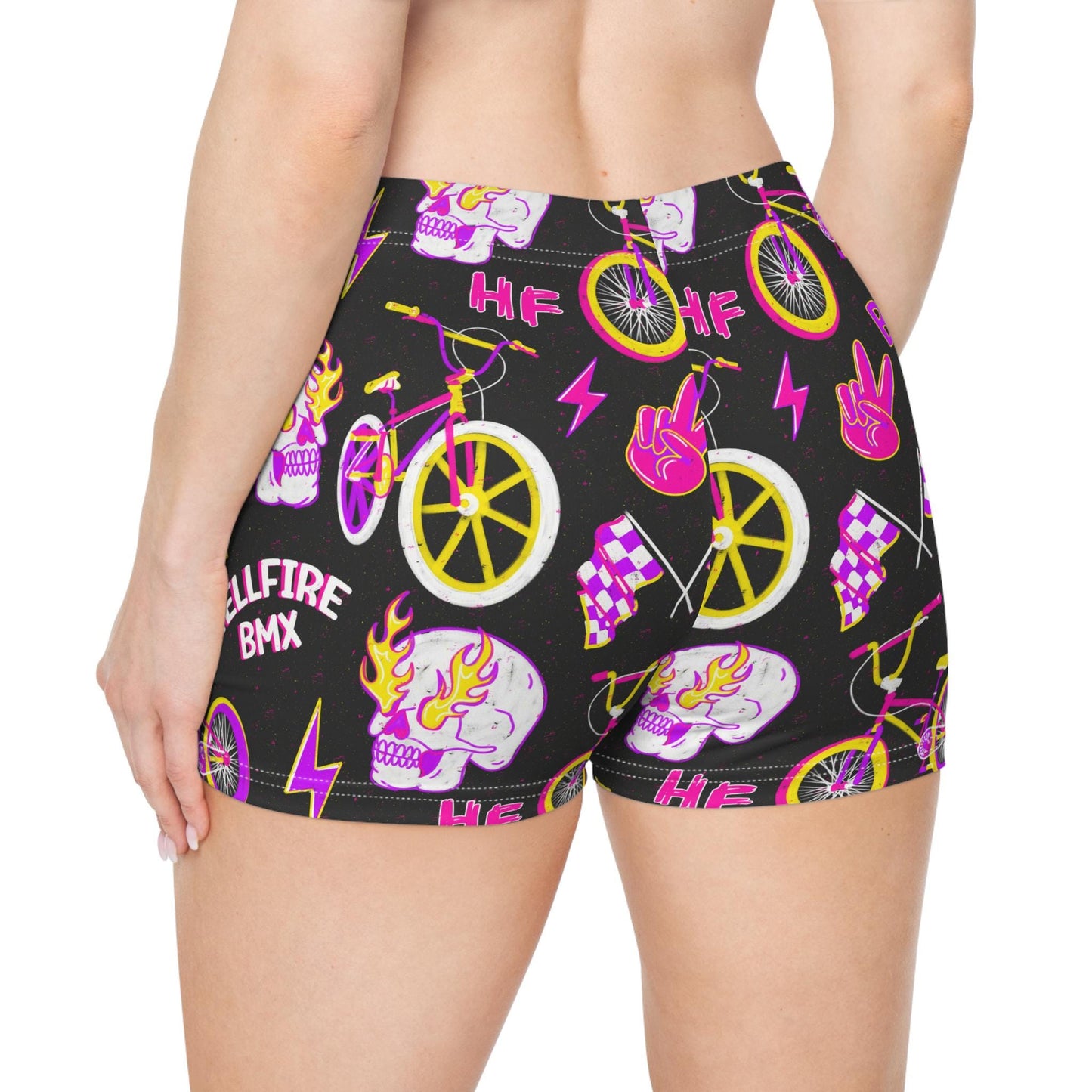 Rad Vibes Pink Hellfire BMX Women's Shorts