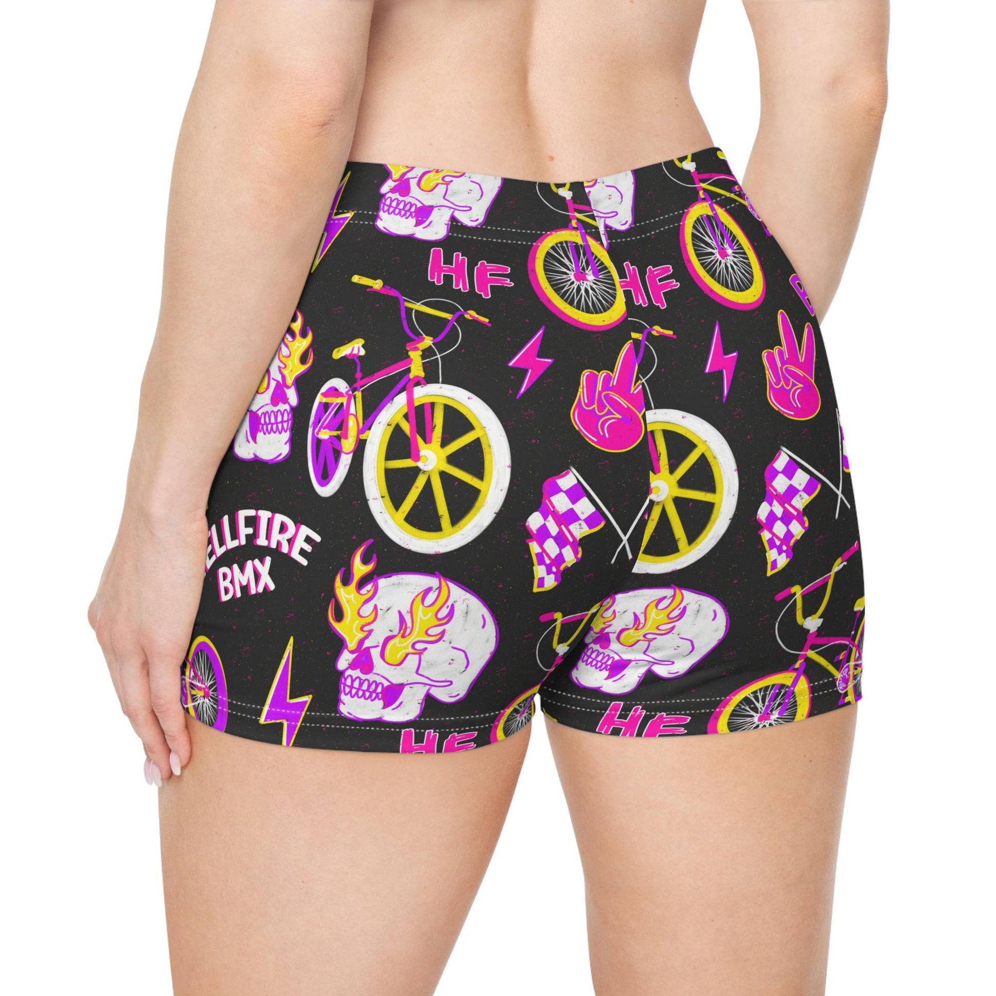Rad Vibes Pink Hellfire BMX Women's Shorts