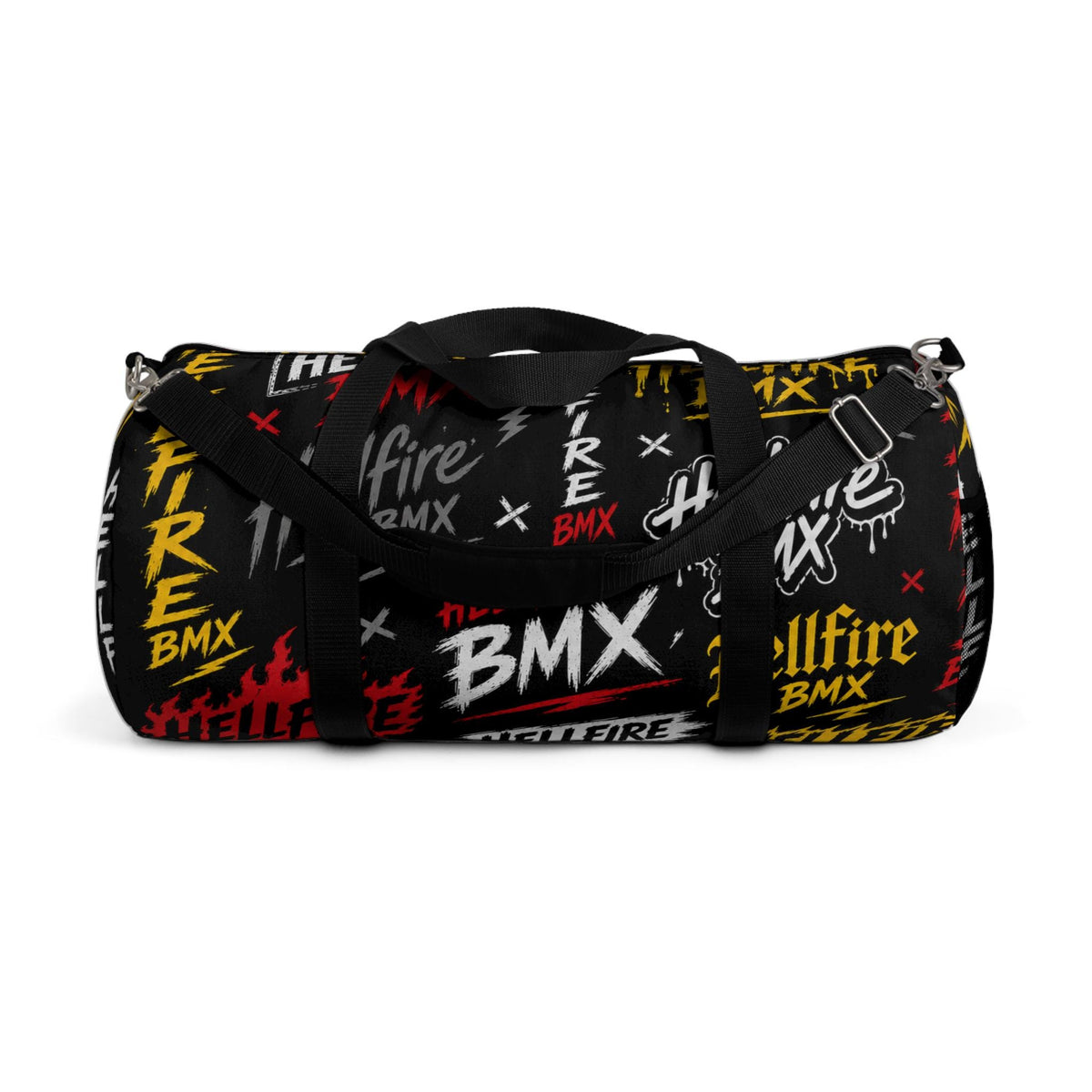 Hellfire BMX Allover Print Duffel Bag | BMX Graphic Sports Gear