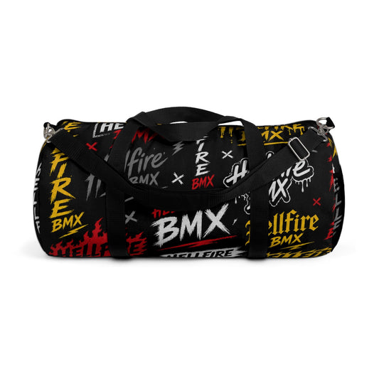 Hellfire BMX Allover Print Duffel Bag | BMX Graphic Sports Gear