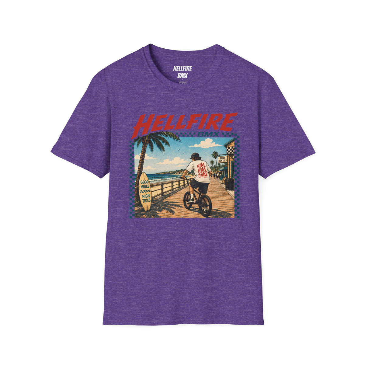 High Tides Good Vibes Hellfire BMX California T-Shirt