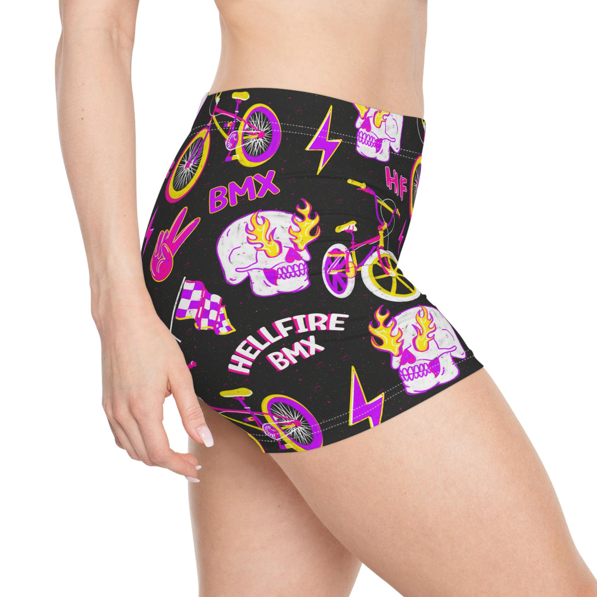 Rad Vibes Pink Hellfire BMX Women's Shorts