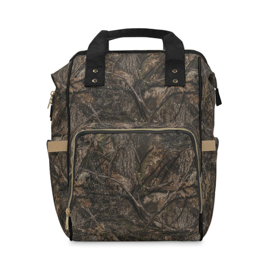 Tree Camo All-Over Print Multifunctional Diaper Backpack